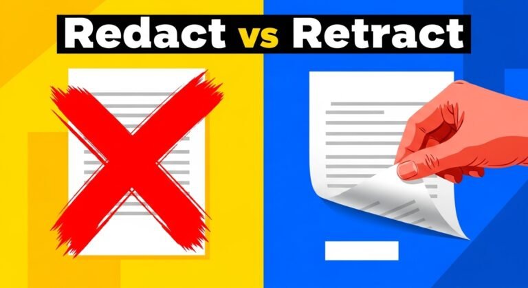 Redact vs Retract