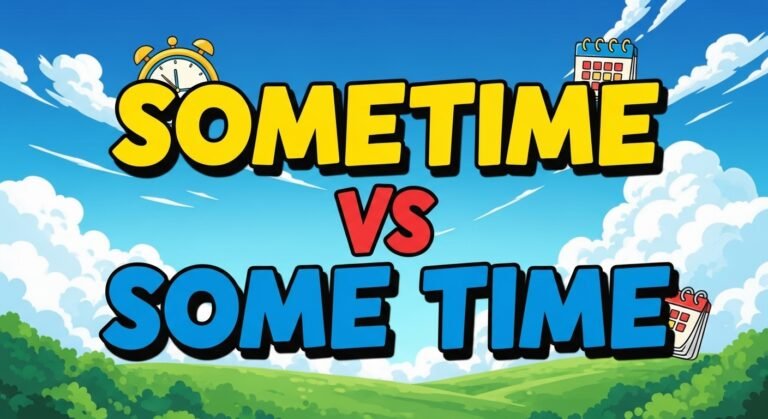 Sometime vs Some Time