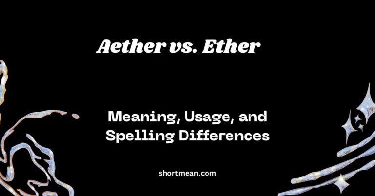 Aether vs. Ether