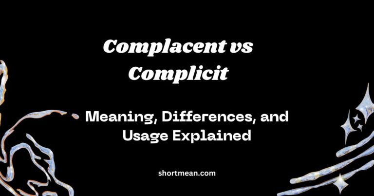 Complacent vs Complicit