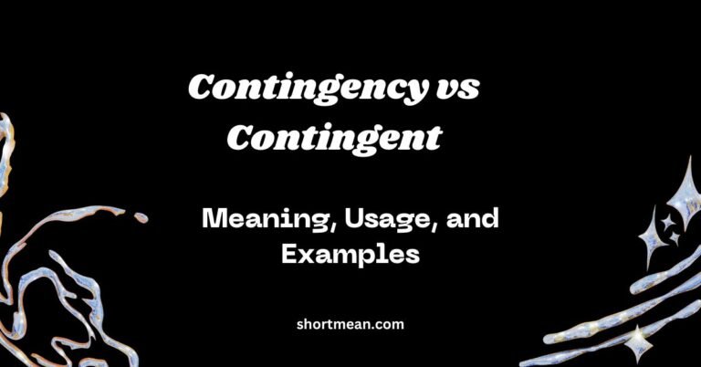 contingency vs contingent