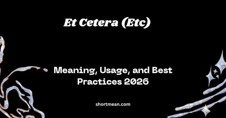 Et Cetera (Etc)