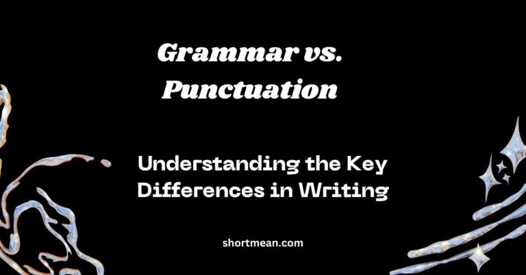 Grammar vs. Punctuation