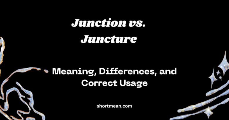 Junction vs. Juncture