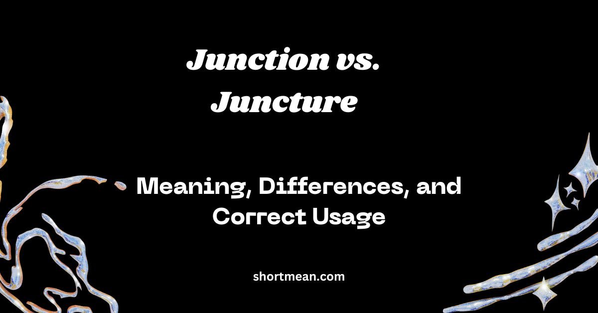 Junction vs. Juncture