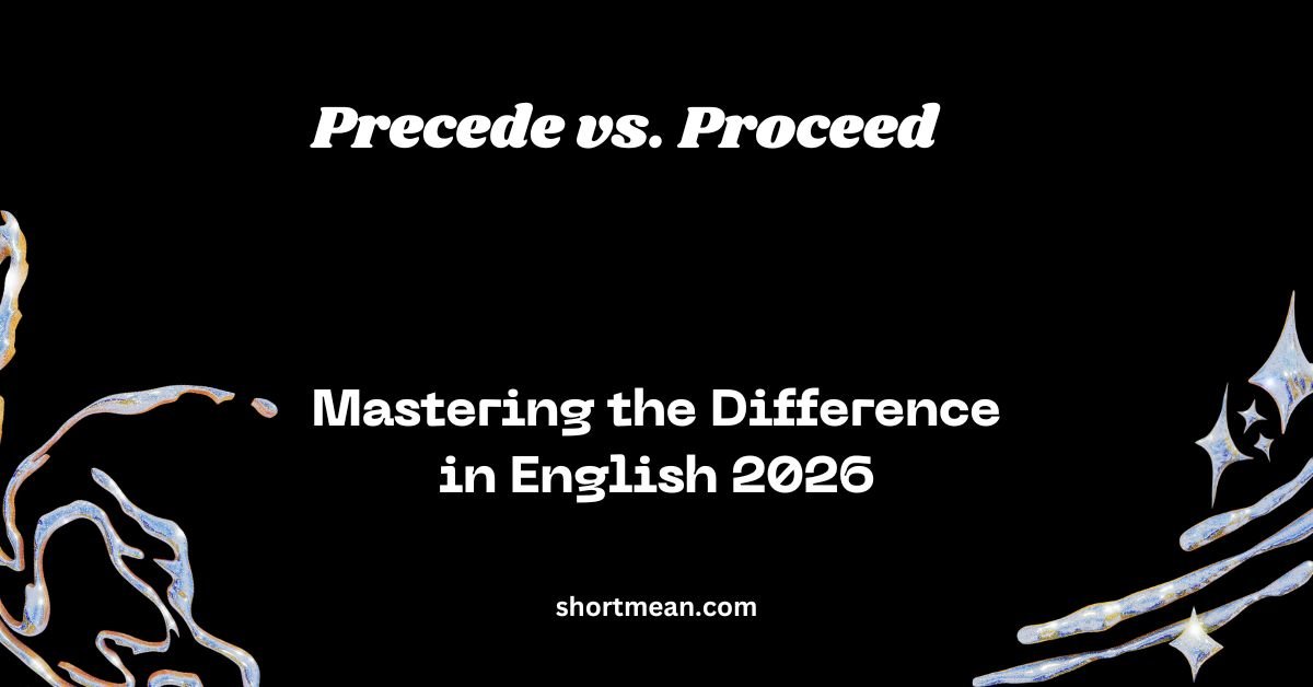 Precede vs. Proceed