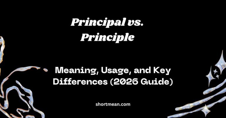 Principal vs. Principle