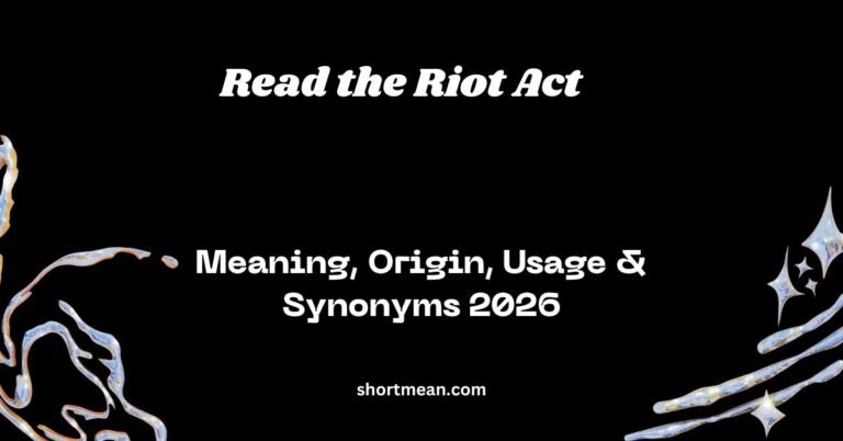 Read the Riot Act