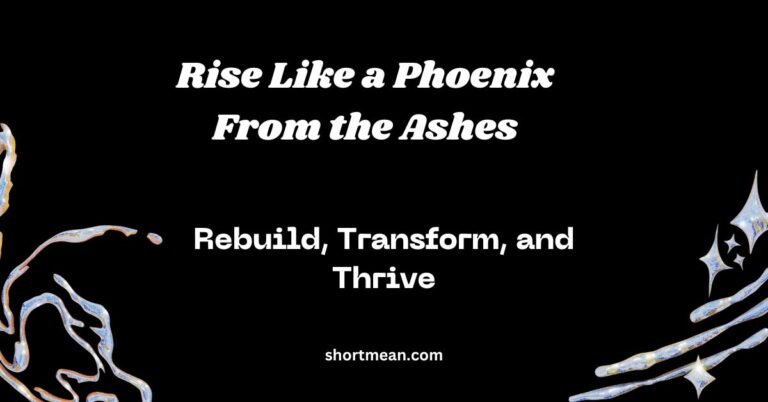Rise Like a Phoenix From the Ashes