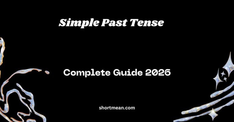 Simple Past Tense