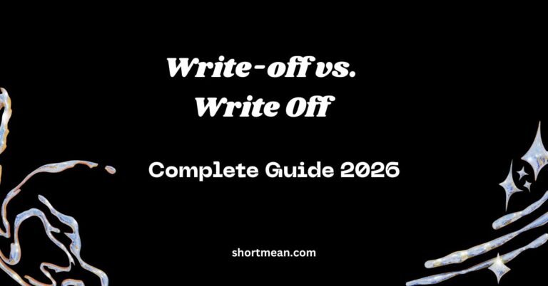 Write-off vs. Write Off