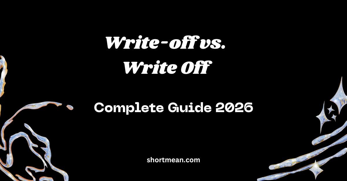 Write-off vs. Write Off