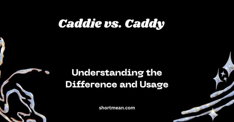 Caddie vs. Caddy