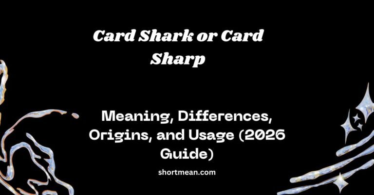 Card Shark or Card Sharp