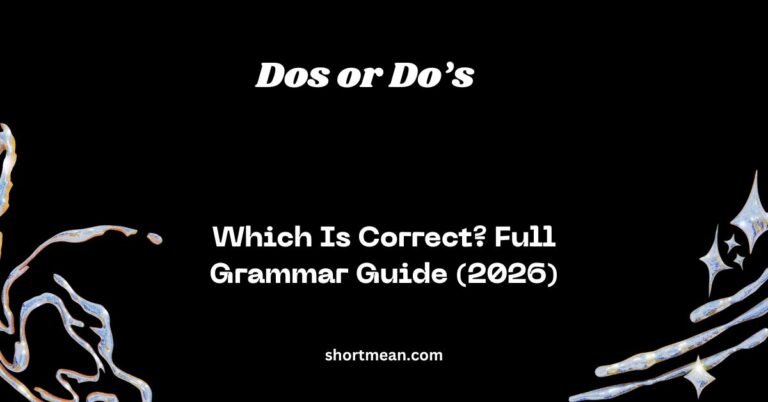 Dos or Do’s