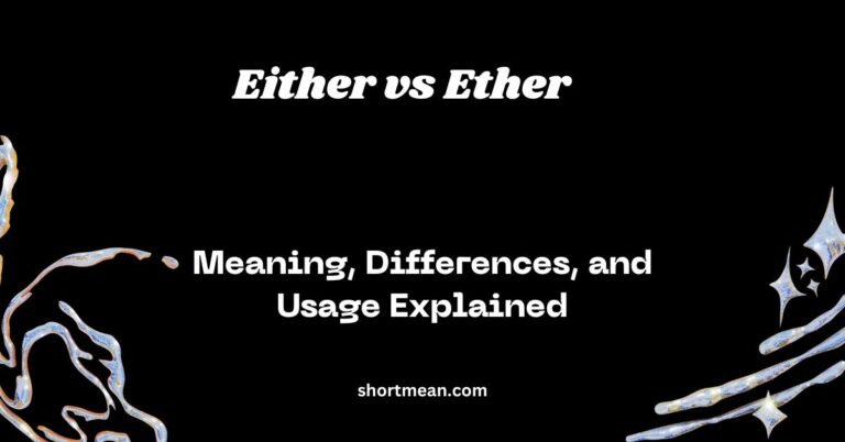 Either vs Ether