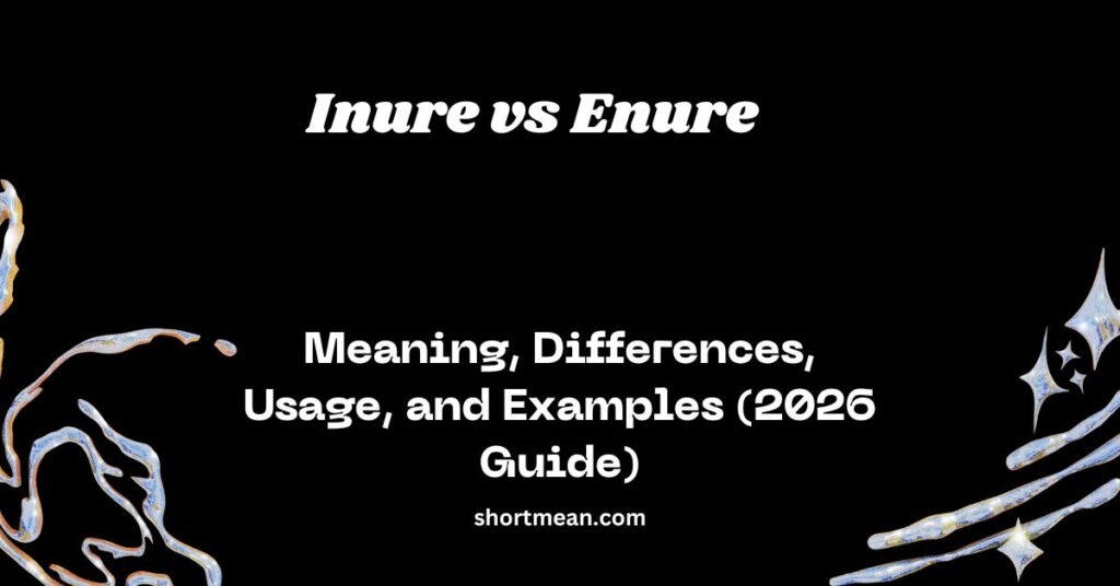 Enrage Inure Inure vs Enure: Meaning, Differences, Usage, and Examples