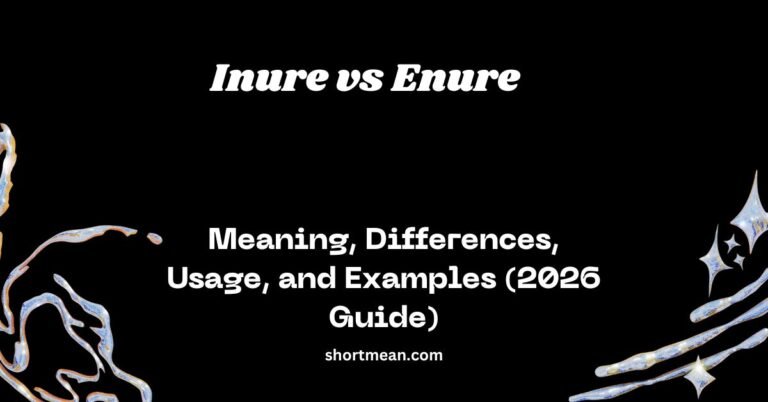 Inure vs Enure