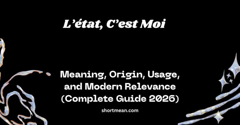 L’état, C’est Moi