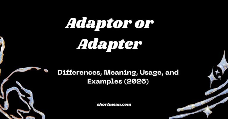 Adaptor or Adapter