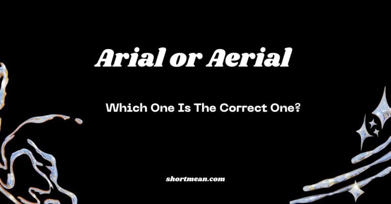 Arial or Aerial