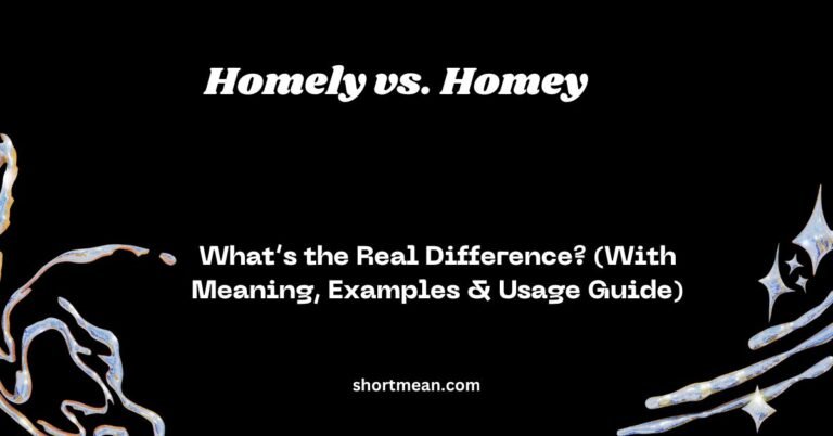 Homely vs. Homey