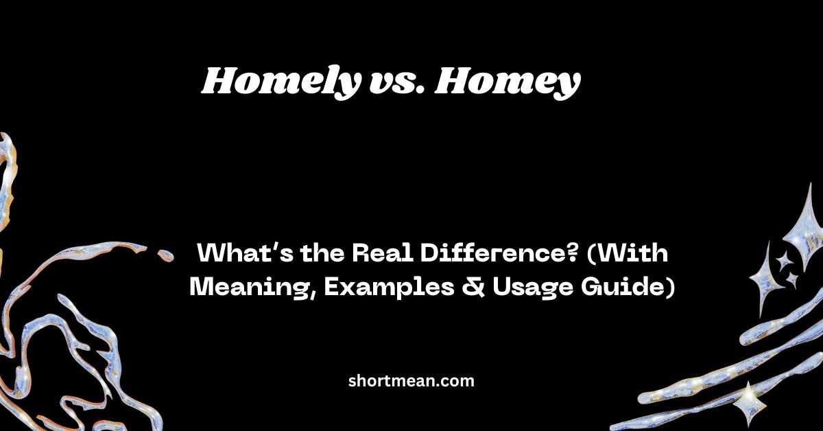 Homely vs. Homey