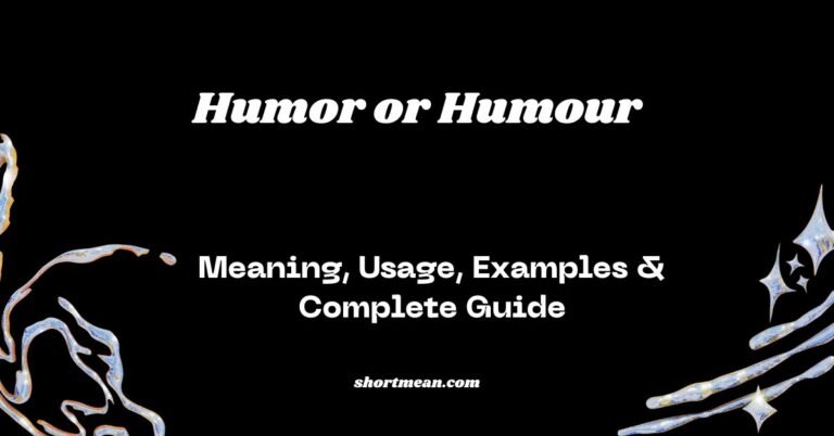 Humor or Humour