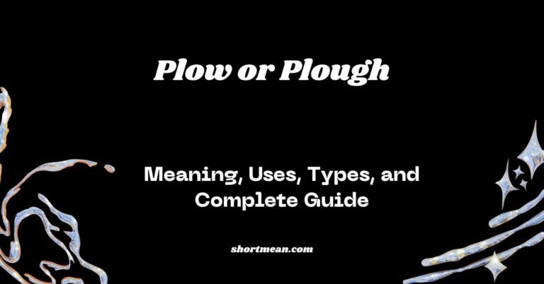 Plow or Plough