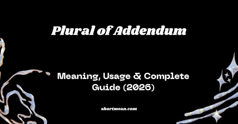 Plural of Addendum