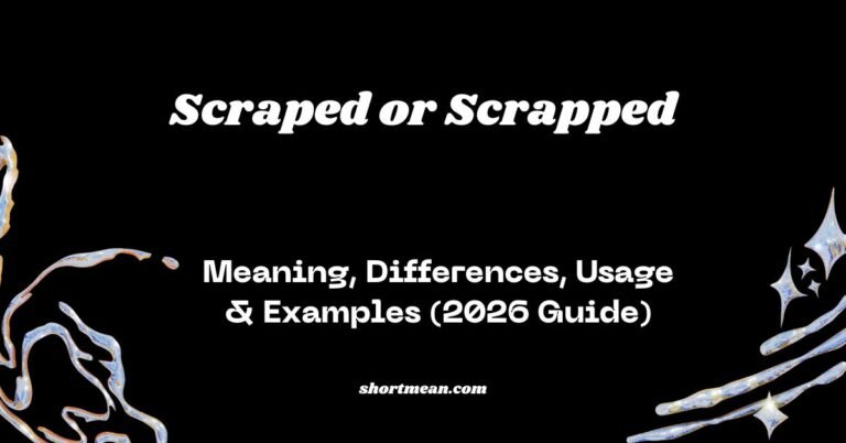 Scraped or Scrapped