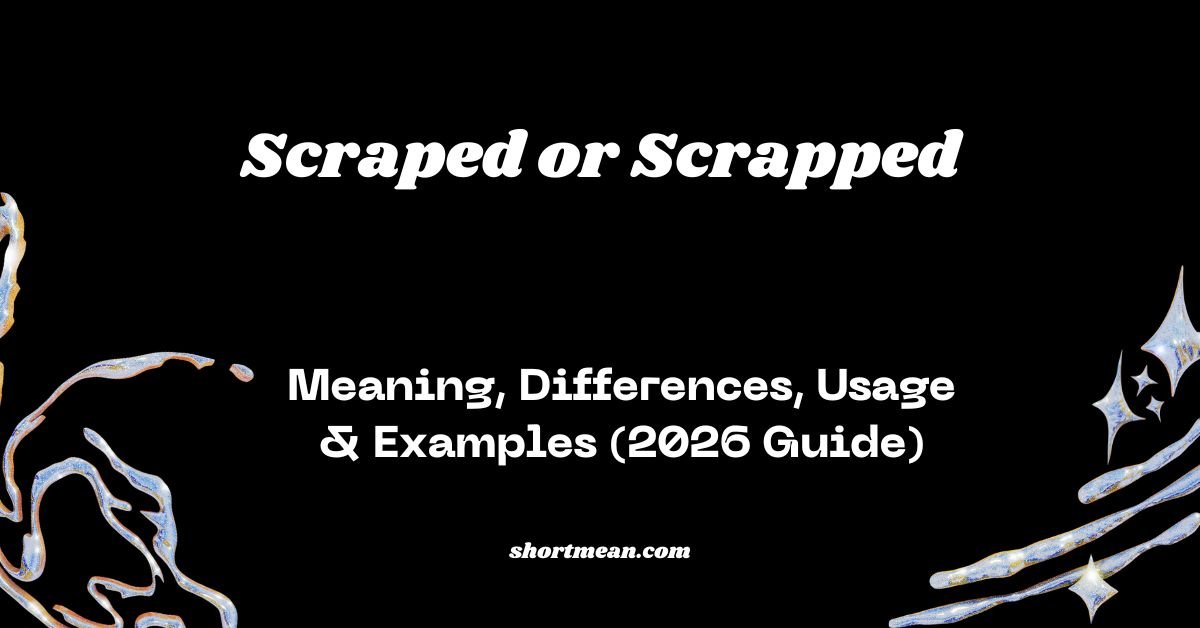 Scraped or Scrapped