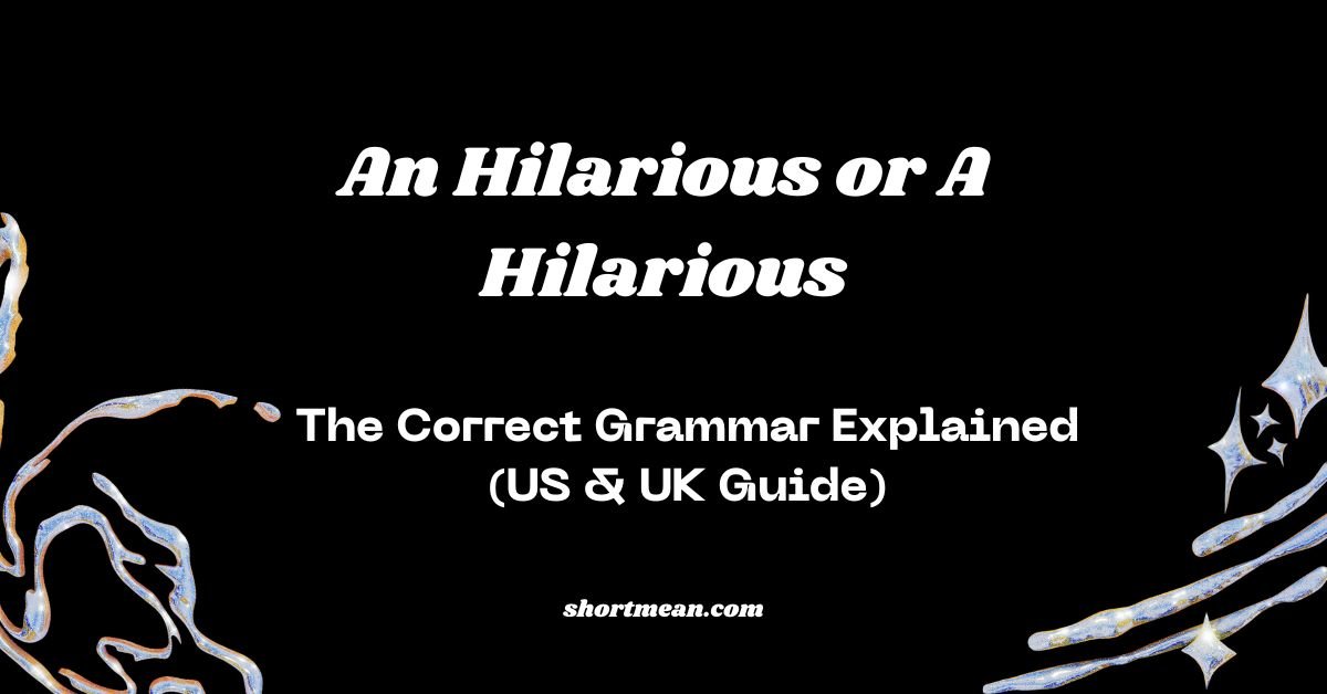 An Hilarious or A Hilarious