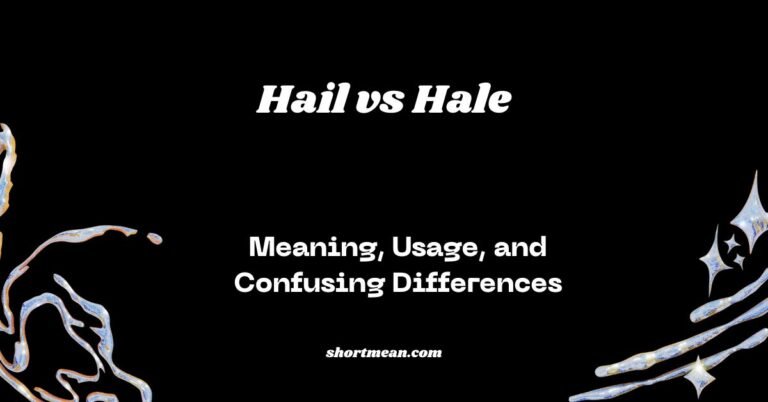 Hail vs Hale