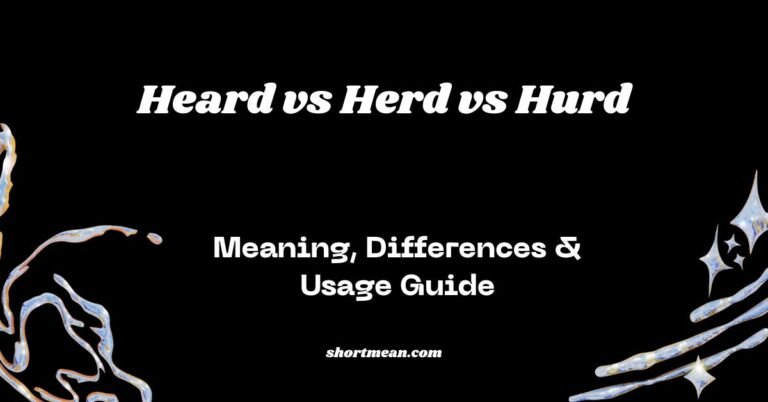Heard vs Herd vs Hurd