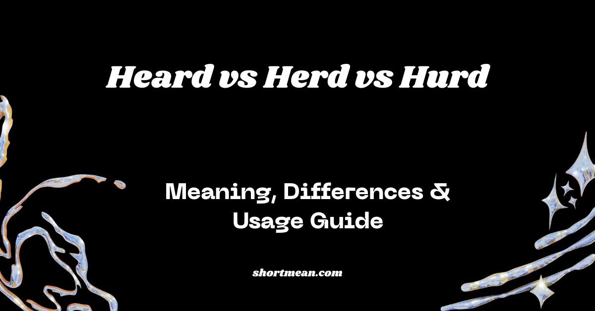 Heard vs Herd vs Hurd