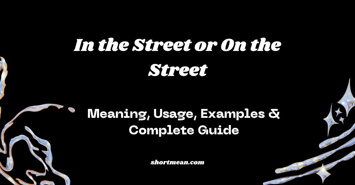 In the Street or On the Street