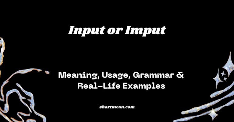Input or Imput