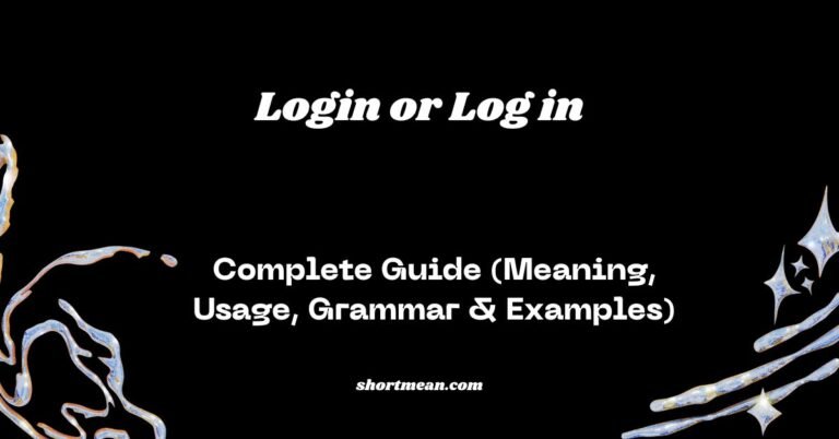 Login or Log in