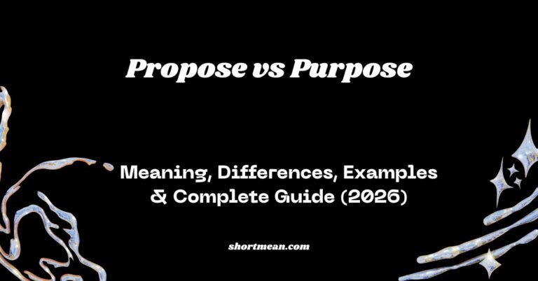 Propose vs Purpose