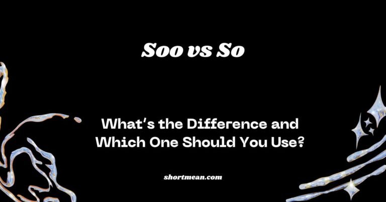 Soo vs So